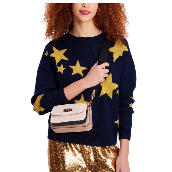 ♠️kate spade new york ♠️Double Up Faux Shearling Crossbody Bag - Picture 3 of 10